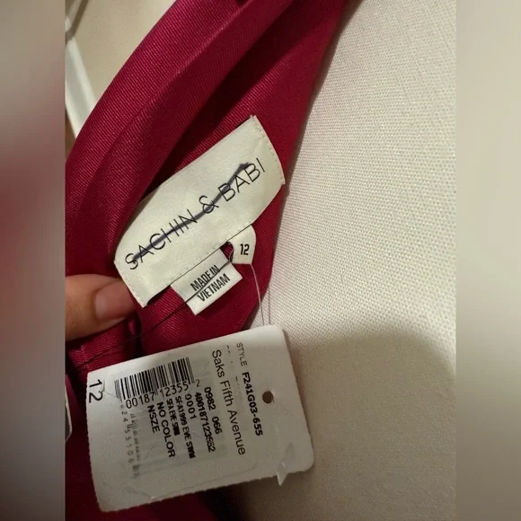 Sachin + Babi One-Shoulder Fuchsia Dress - Picture 10 of 12